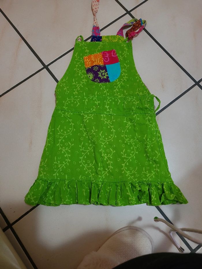 Robe été multicolore réversible verte - photo numéro 3