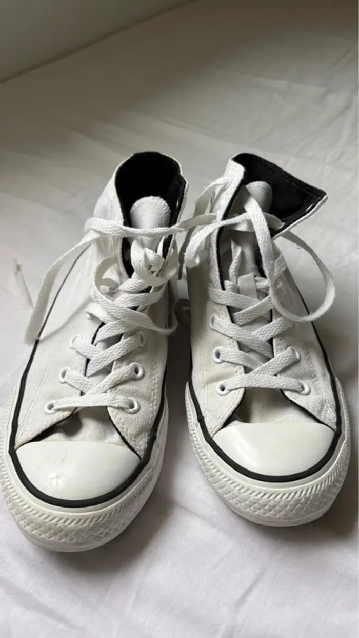 Baskets converse blanche taille 37 - photo numéro 2