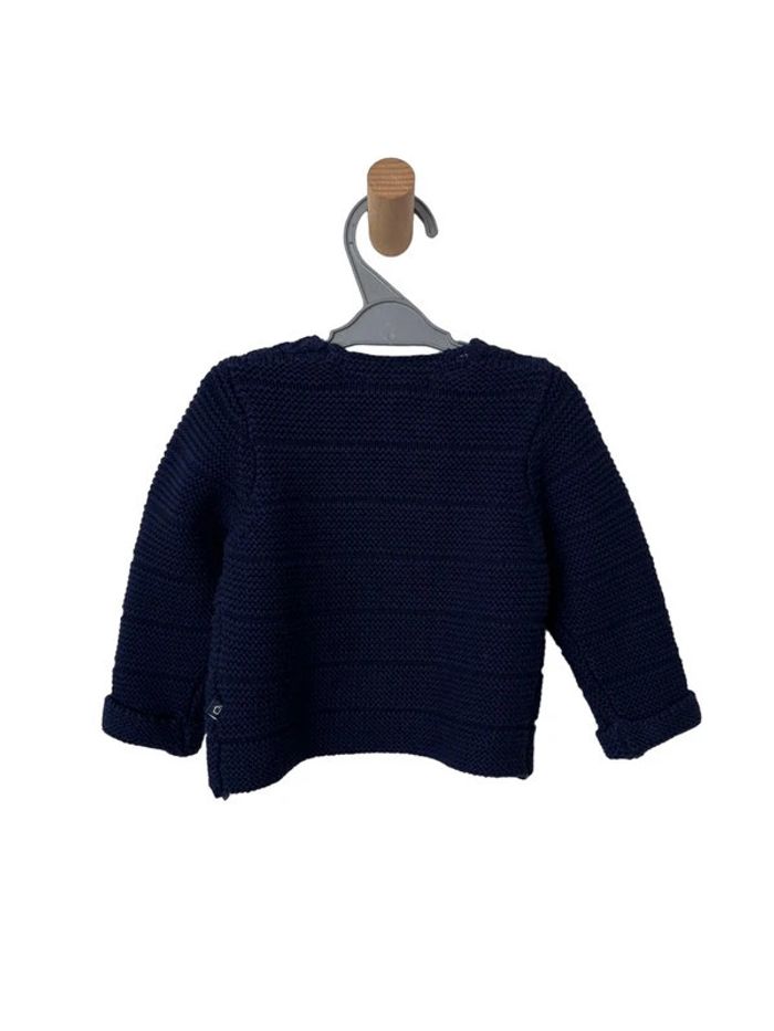 (NEUF) Gilet bleu marine 100% coton - Cadet Rousselle 6 mois - photo numéro 3