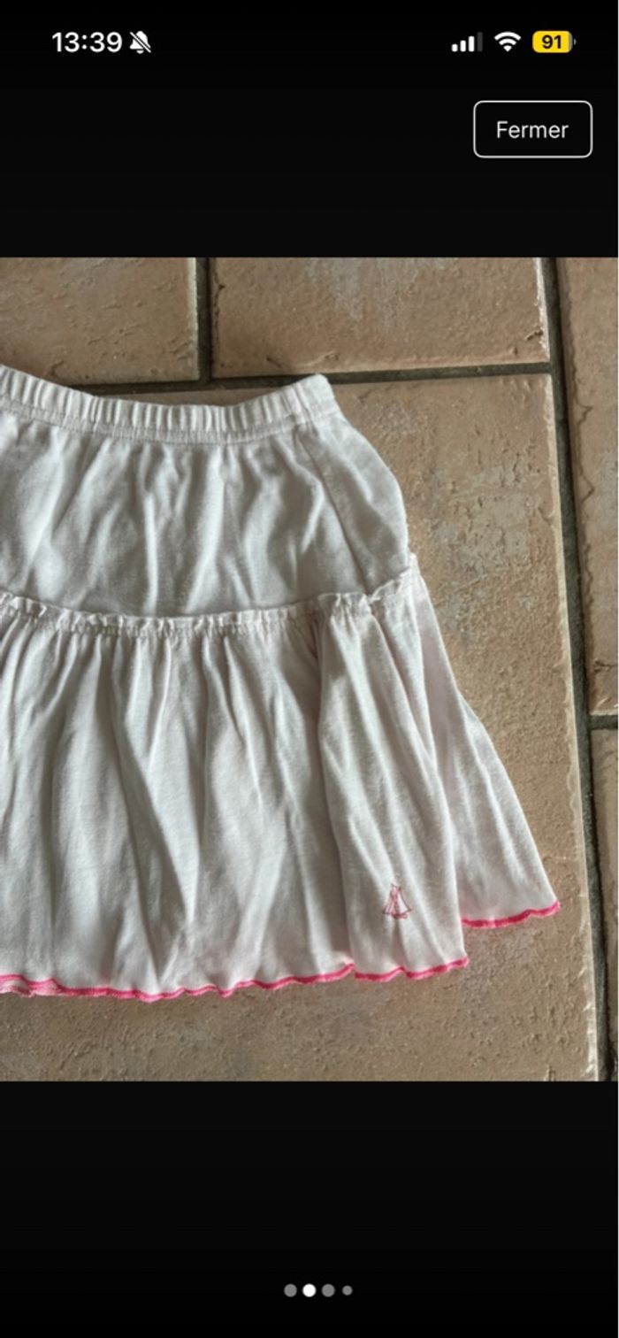 Jupe à volants rosé marque petit bateau taille 6 ans - photo numéro 2