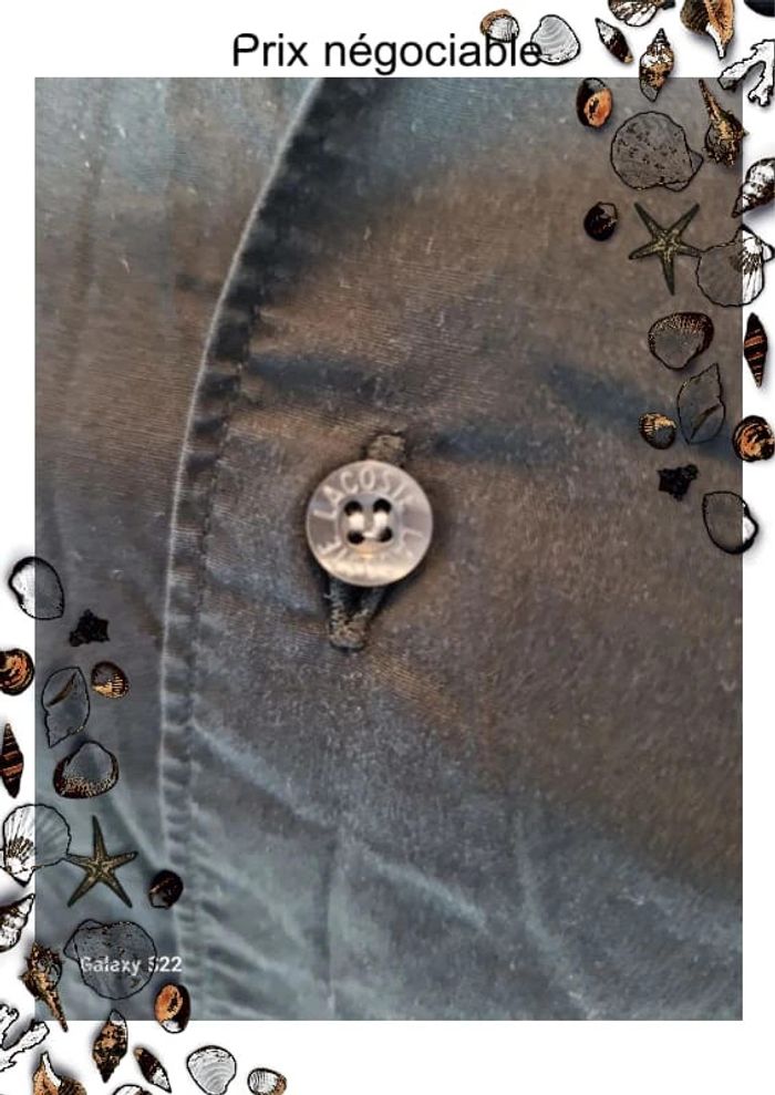 🌈 Chemise homme manche courte "Lacoste" Taille 42/44 très bon état 🌈 - photo numéro 4