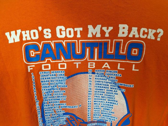 tee shirt manches longues imprime vintage gildan - canutillo eagles playoffs 2014 - taille L (502) - photo numéro 8