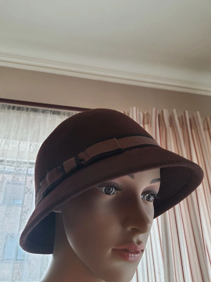 Chapeaux femme marron Veritas en laine 56cm - photo numéro 6