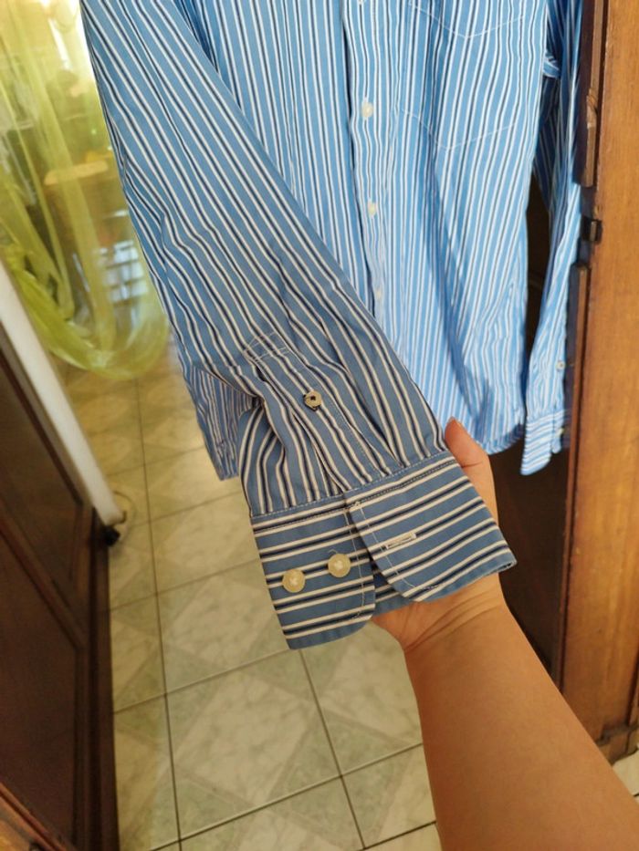 Chemise bleu rayures American Eagle S/36 vintage - photo numéro 7