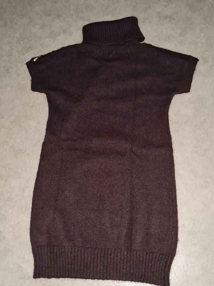 robe / tunique hiver marron doré laine fille 8 ans - photo numéro 6