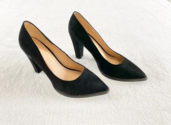 Chaussure à talon noir et or - 3 Suisses  Pointure 39 - Hauteur talon 9 cm