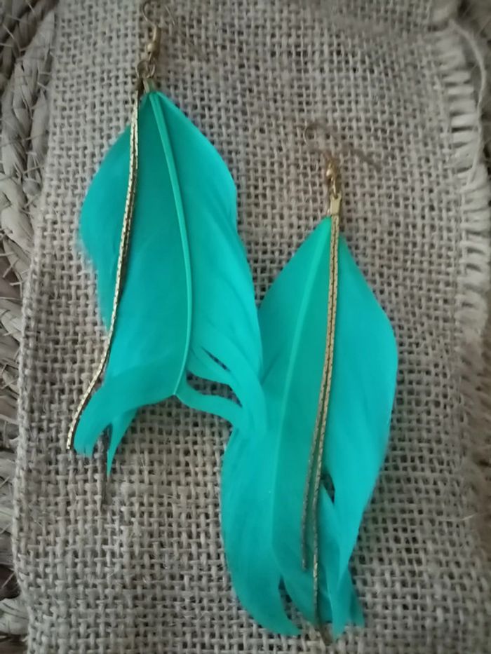 Boucles d'oreilles plumes