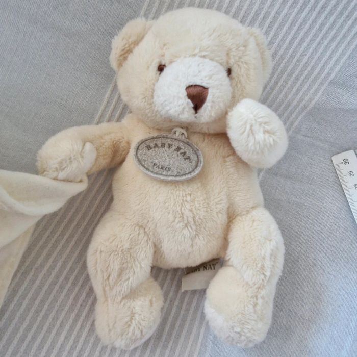 Ourson avec mouchoir beige Babynat - photo numéro 3