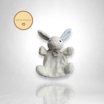 Doudou marionnette Lapin Mario blanc Histoire d'Ours DP406