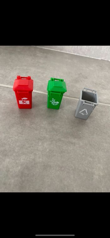 Lot de 3 petites poubelles