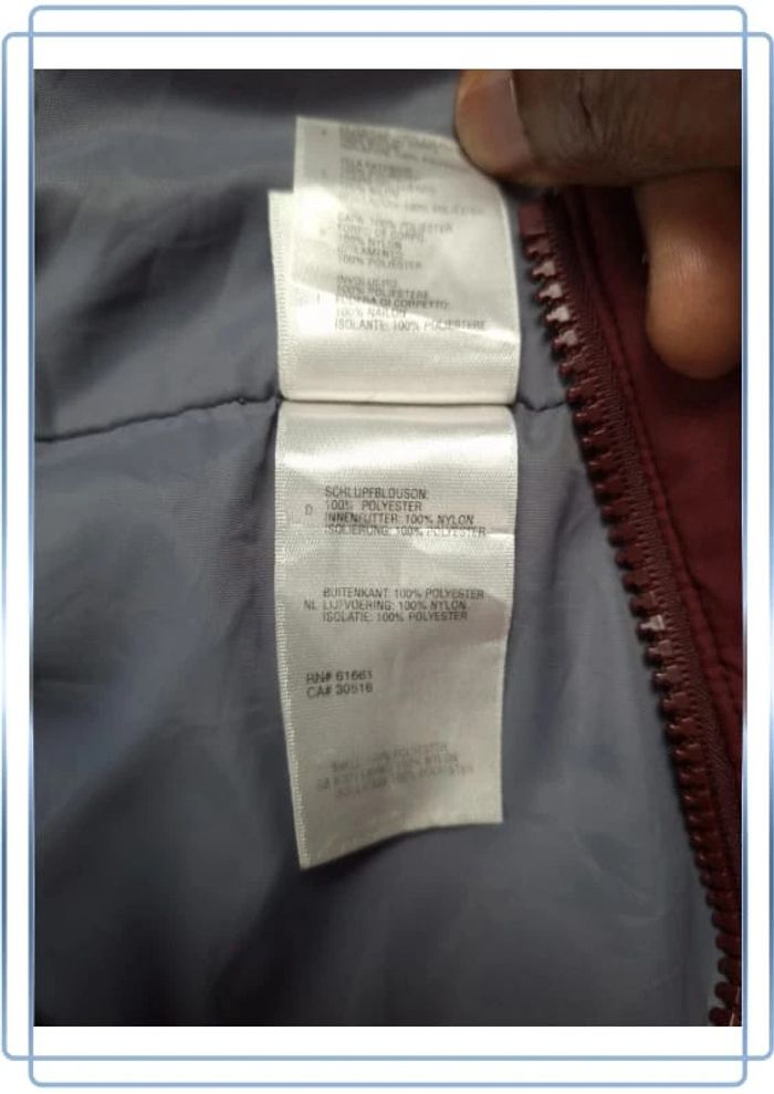 Veste coupe vent / imperméable the north face femme bordeaux taille M  brodé (340) - photo numéro 13