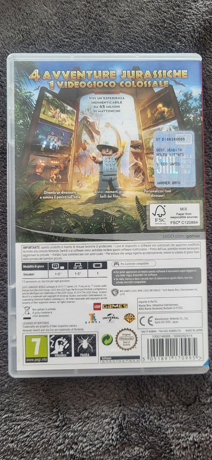 Jeu Switch - Lego Jurassic World - photo numéro 2