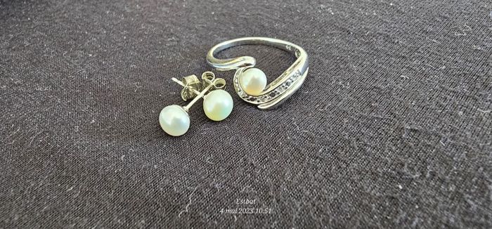 Ensemble bague argent T56