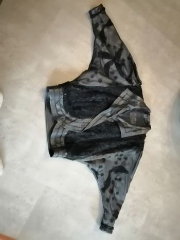 veste cuire et astrakan noire ED salomon