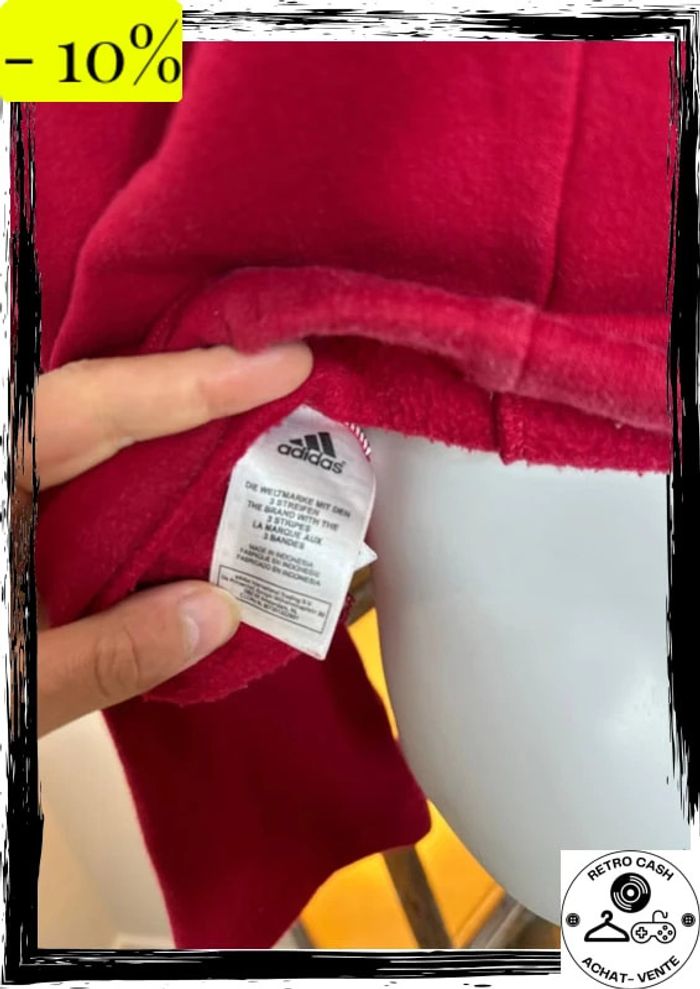 Polaire adidas vintage rouge taille 14 uk 42 f - photo numéro 11