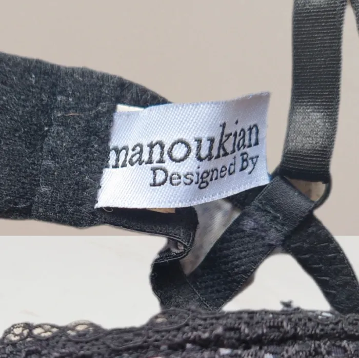 Magnifique Soutien-gorge avec un peu de dentelles gris & noir - Manoukian - Taille 90B - photo numéro 3