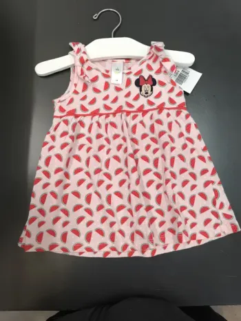 47196 robe rose pastèque Minnie fille 12 mois