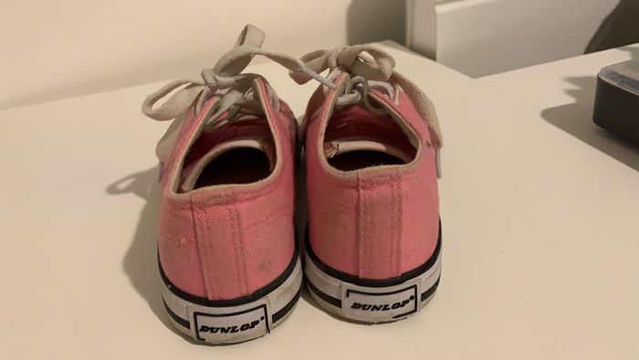 Tennis rose Dunlop T29 type converse - photo numéro 3