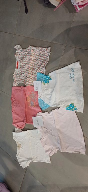 Lot 5 tee shirts 12 mois