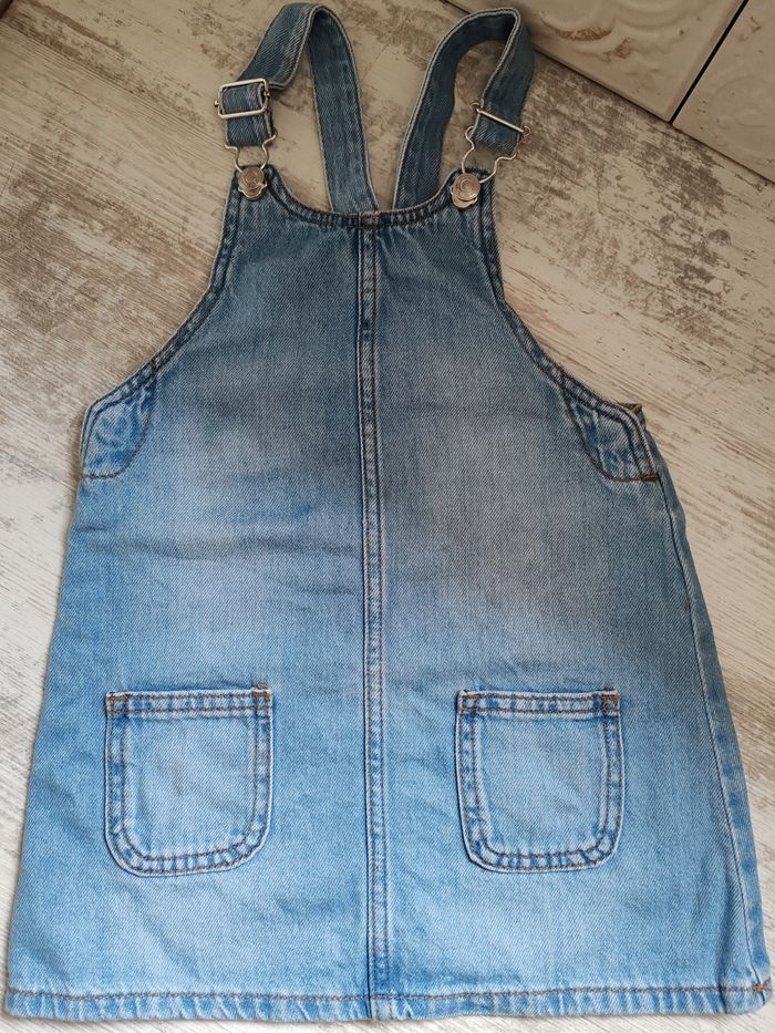 Robe salopette jeans T 30-36 mois Fagottino