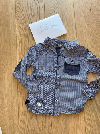 Chemise rayée grise « Mon petit marin » – Orchestra – 18 mois