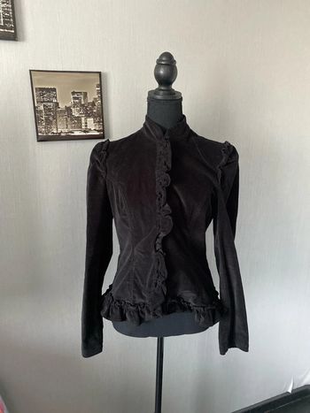 Veste élégante noir en velours Grain de Malice taille 40