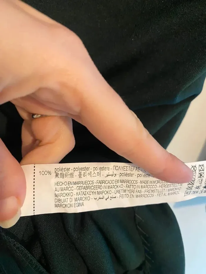 Robe longue cintrée effet drapé vert foncé Zara taille S neuve avec étiquette - photo numéro 5