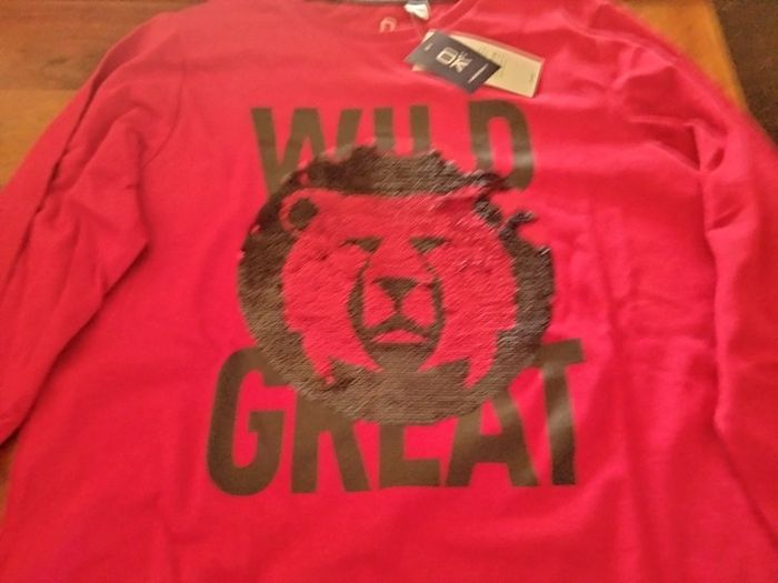 T-shirt manche longue neuf à sequins 14 ans Okaïdi - photo numéro 3