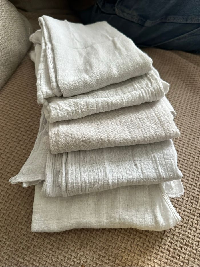 Lot de 5langes de coton n°1 - photo numéro 2