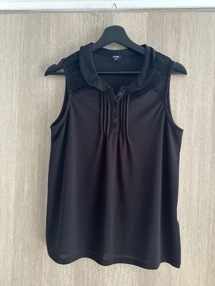 Blouse noire à col - Kiabi - T38/40 - photo numéro 2