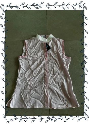 Chemise rose et blanche à rayure sans manche Anna Scarpati, taille L