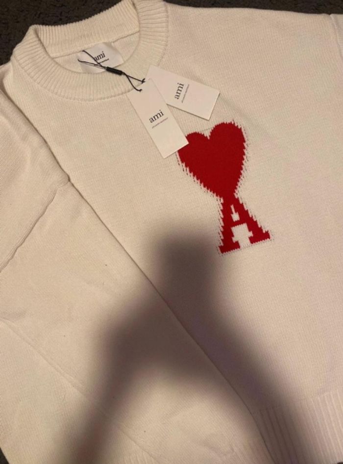 Pull AMI Paris blanc - photo numéro 4