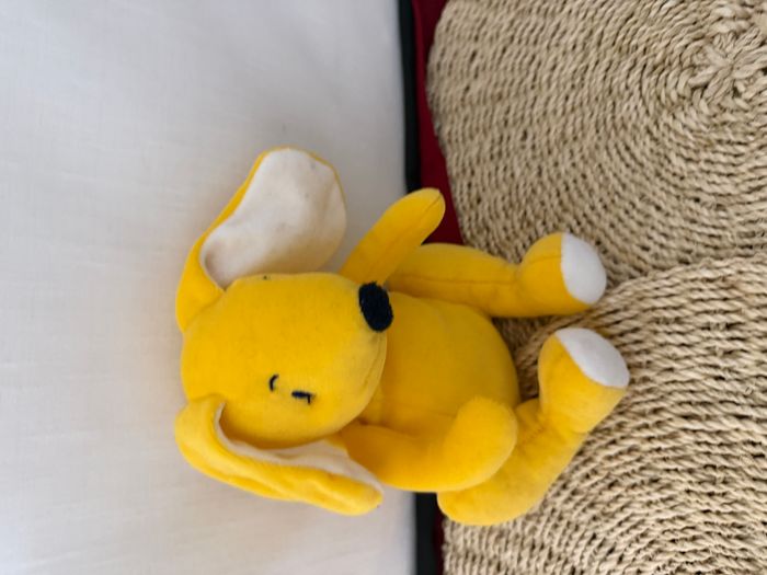 Doudou lapin chien jaune SUCRE D'ORGE - photo numéro 4