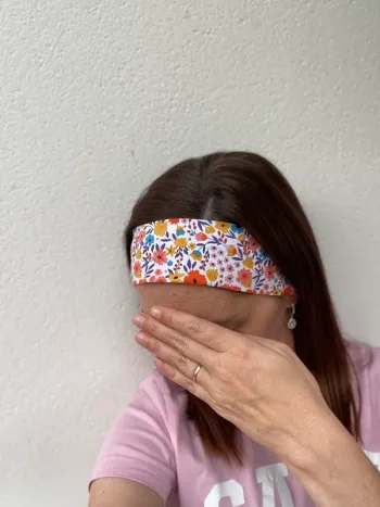 Bandeau cheveux fleurs jaune