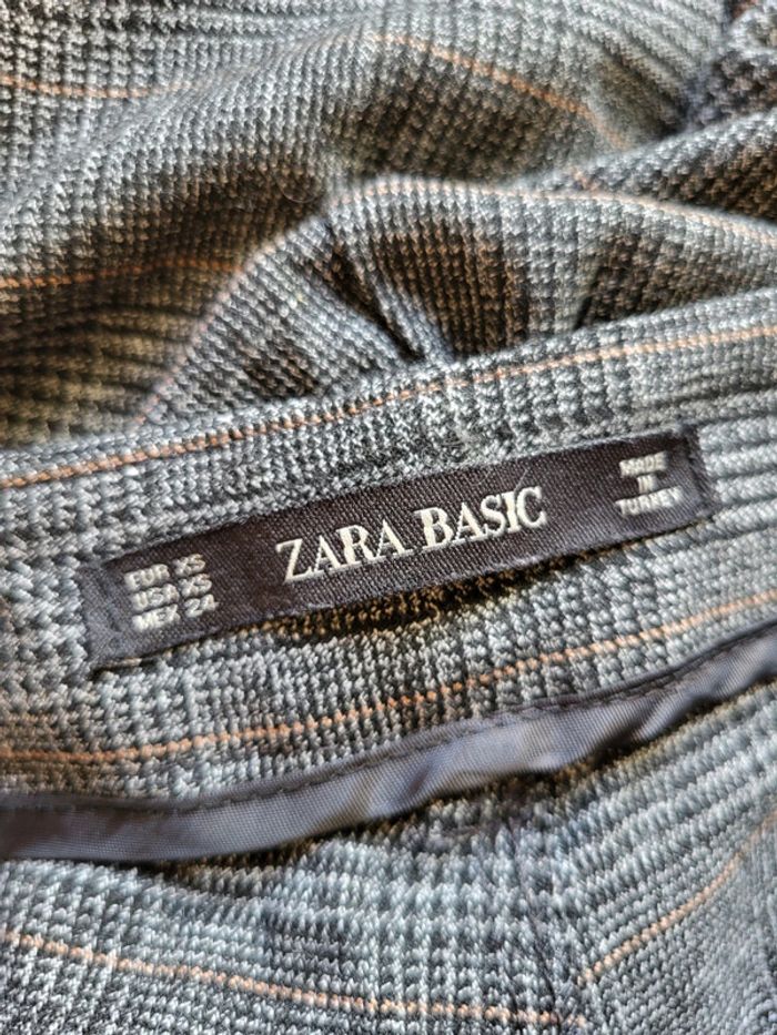 Pantalon gris à carreaux prince-de-galles Zara - photo numéro 6