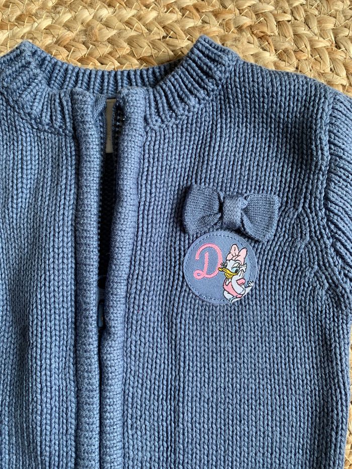 Gilet fille 3 mois bleu violet - photo numéro 2