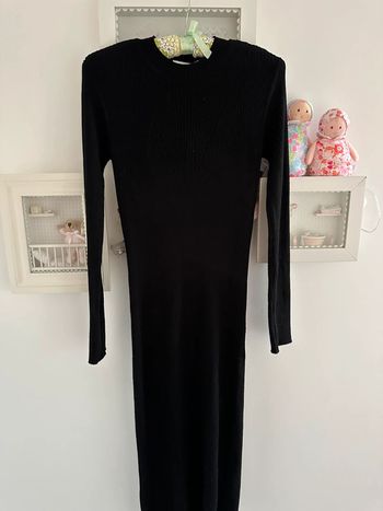 Robe longue moulante coton côtelé