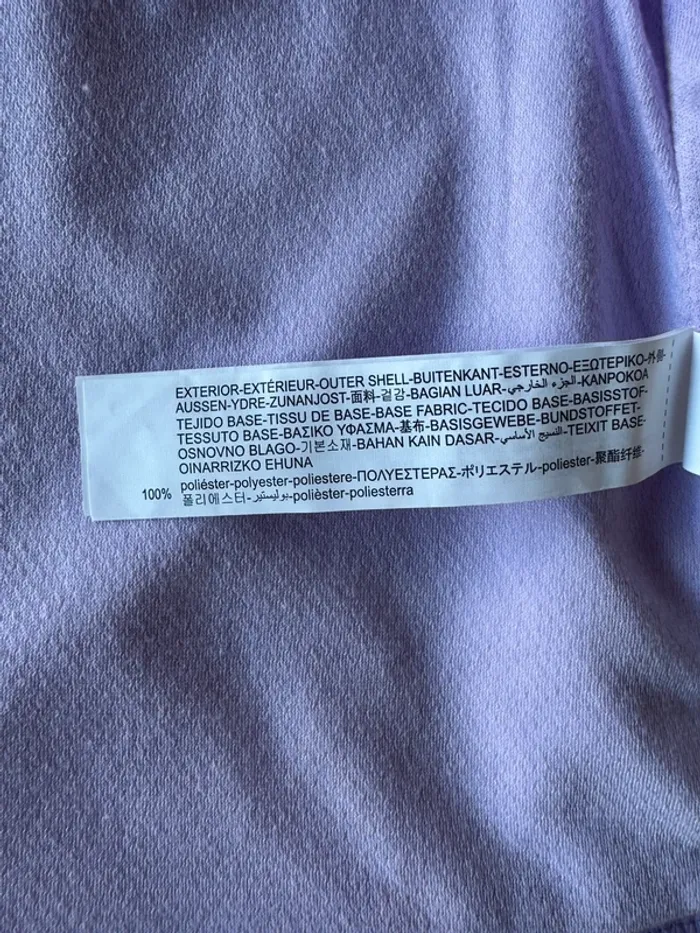 Veste imperméable chaude à capuche violet clair/lila/parme NEUVE - Taille 4 Ans - photo numéro 9