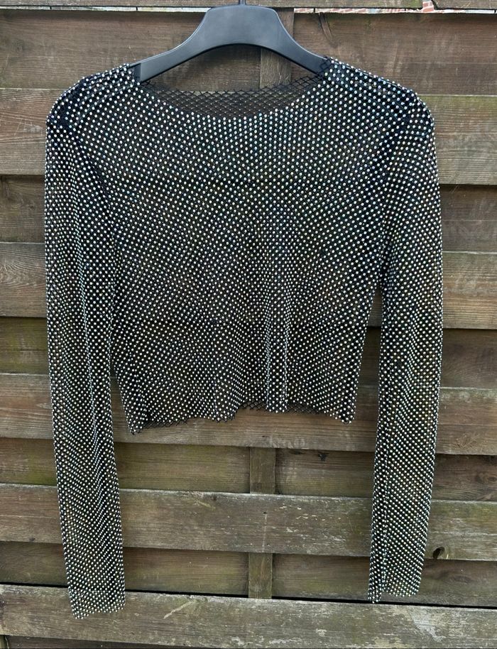Pull transparent à strass