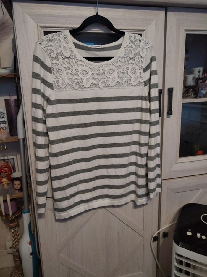 Pull avec macramé
