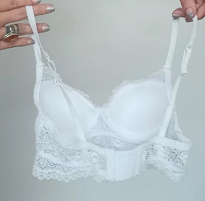 Soutien gorge dentelle blanche 85A - photo numéro 4