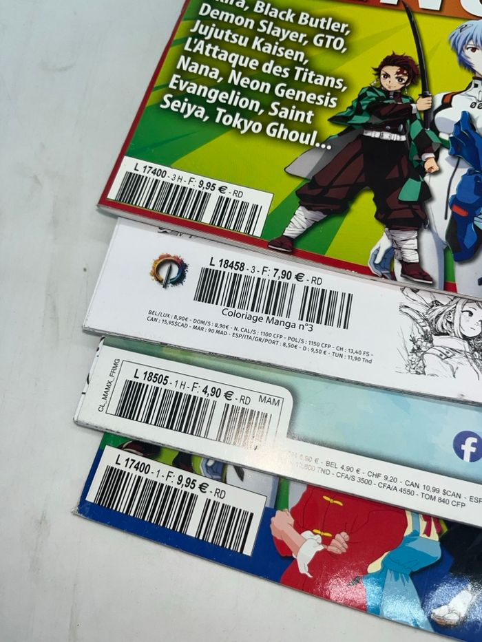 Lot de 4 livres d'activité Magazine Coloriage spécial Manga - photo numéro 2