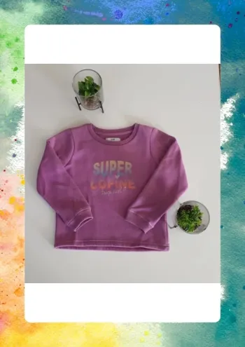 Sweat polaire avec paillette
