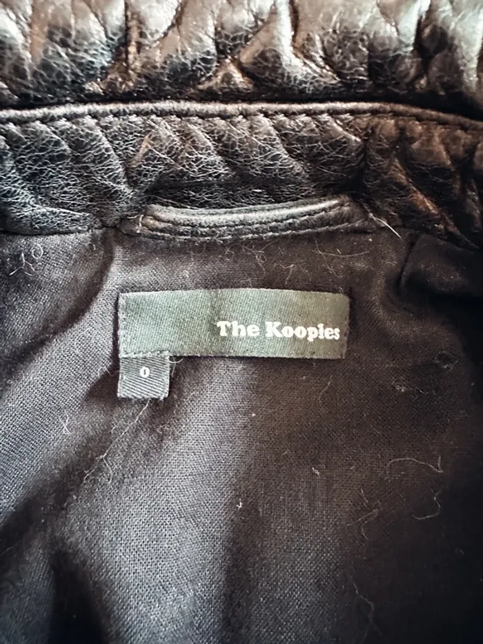 Perfecto cuir The Kooples noir taille 34 - photo numéro 3