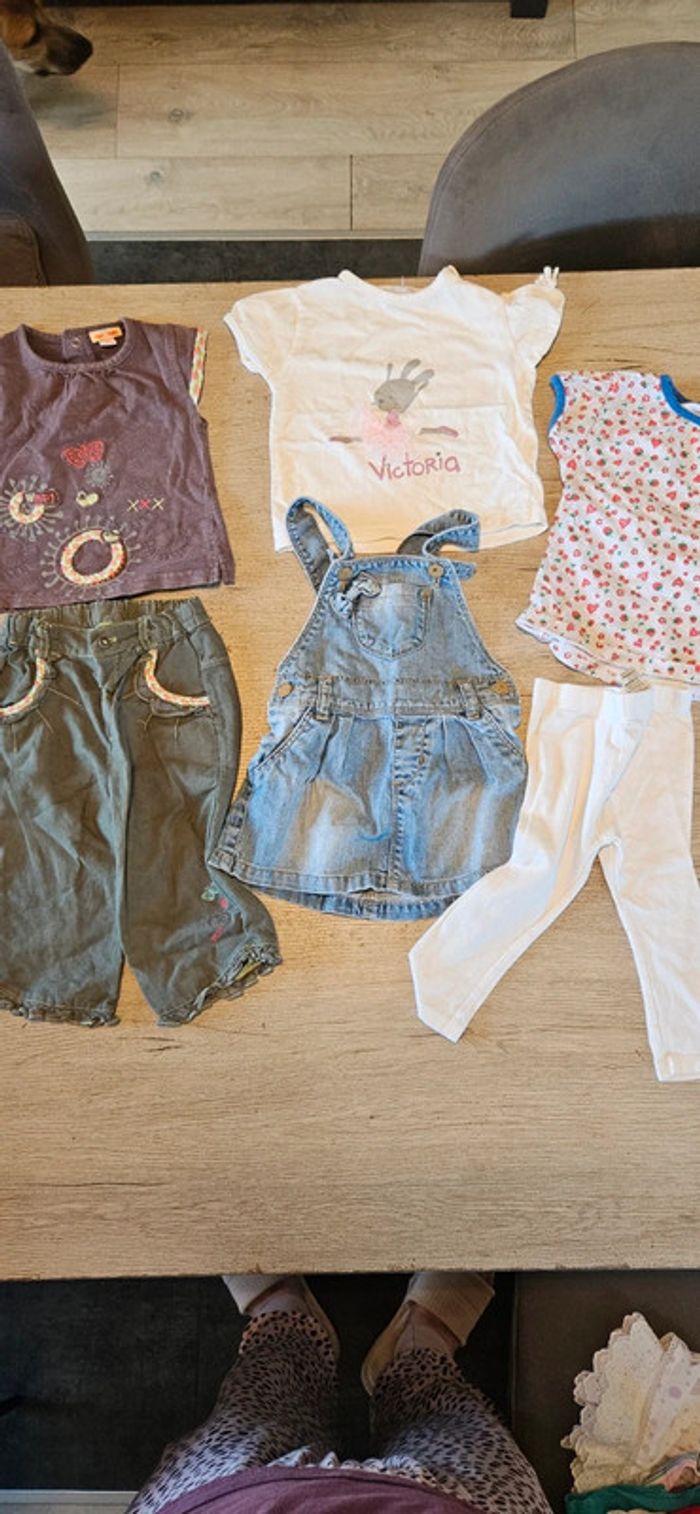 Lot de 3 ensembles pour fille, printemps/été, 18 mois, bon état