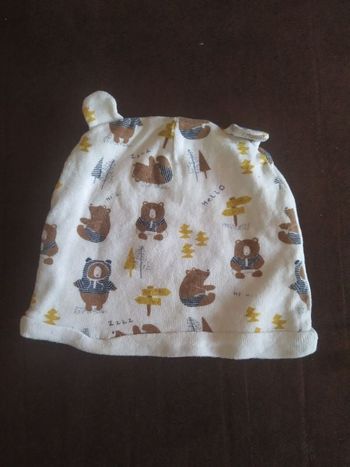 Bonnet petit ours 1 mois