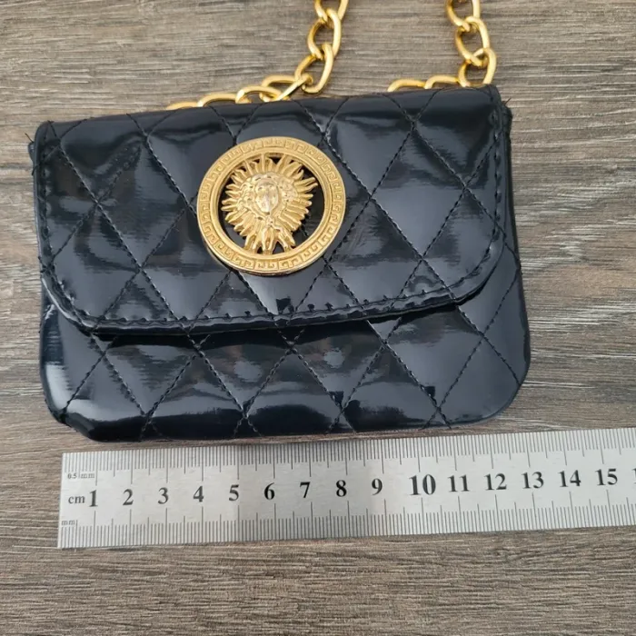 Pochette matelassée bleue et dorée - photo numéro 10