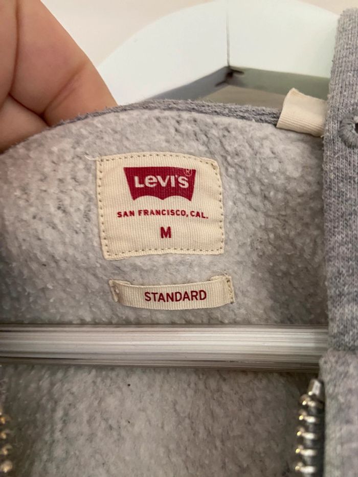 Sweat à capuche gris Levi’s homme taille M - photo numéro 5
