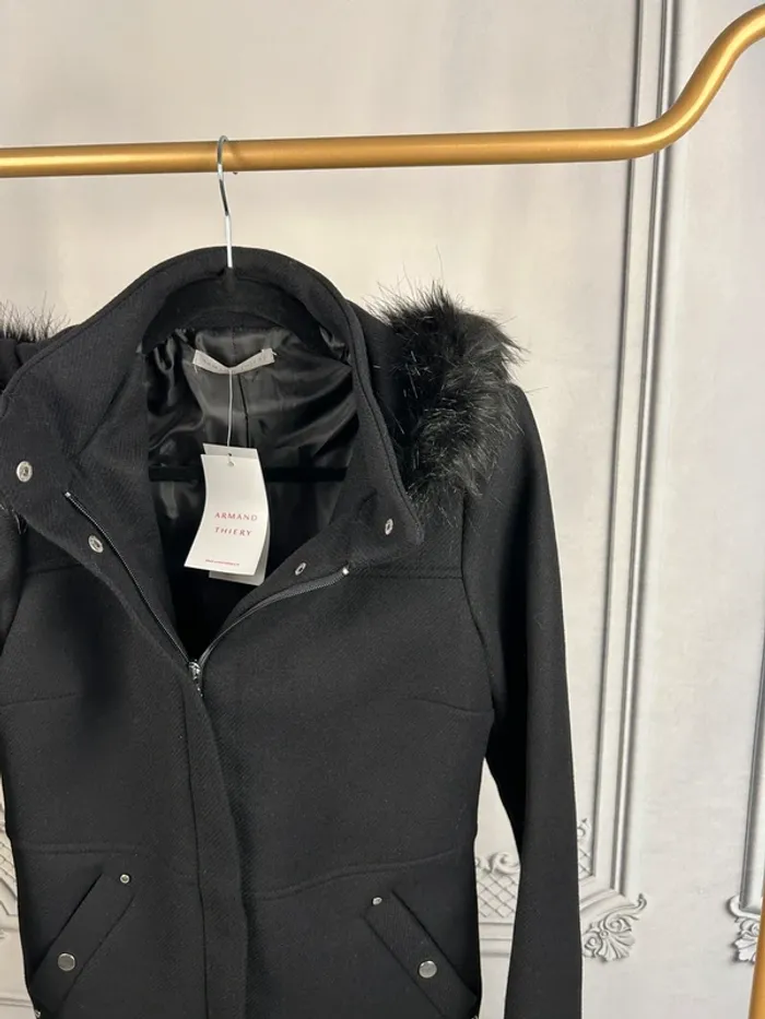 Manteau Noir Armand Thiery T.1 / S Neuf - photo numéro 2