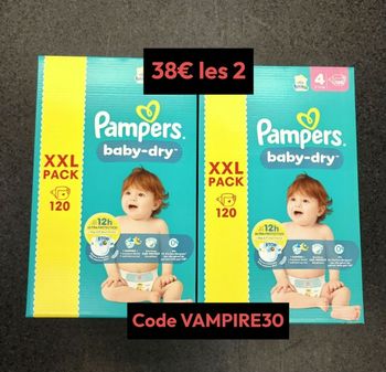 240 cocihes taille 4 baby dry pampers